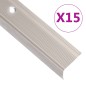 vidaXL Treppenkantenprofile L-Form 15 Stk. Aluminium 134 cm Champagner vidaXL Treppenkantenprofile L-Form 15 Stk. Aluminium 134 cm Champagner