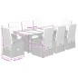 vidaXL 9-tlg. Garten-Essgruppe mit Kissen Schwarz Poly Rattan vidaXL 9-tlg. Garten-Essgruppe mit Kissen Schwarz Poly Rattan