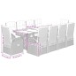 vidaXL 11-tlg. Garten-Essgruppe mit Kissen Schwarz Poly Rattan vidaXL 11-tlg. Garten-Essgruppe mit Kissen Schwarz Poly Rattan