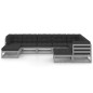 vidaXL 9-tlg. Garten-Lounge-Set mit Kissen Grau Massivholz Kiefer vidaXL 9-tlg. Garten-Lounge-Set mit Kissen Grau Massivholz Kiefer