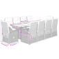 vidaXL 11-tlg. Garten-Essgruppe mit Kissen Schwarz Poly Rattan vidaXL 11-tlg. Garten-Essgruppe mit Kissen Schwarz Poly Rattan