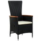 vidaXL 11-tlg. Garten-Essgruppe mit Kissen Schwarz Poly Rattan vidaXL 11-tlg. Garten-Essgruppe mit Kissen Schwarz Poly Rattan