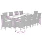vidaXL 11-tlg. Garten-Essgruppe mit Kissen Schwarz Poly Rattan vidaXL 11-tlg. Garten-Essgruppe mit Kissen Schwarz Poly Rattan