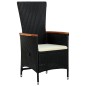 vidaXL 11-tlg. Garten-Essgruppe mit Kissen Schwarz Poly Rattan vidaXL 11-tlg. Garten-Essgruppe mit Kissen Schwarz Poly Rattan