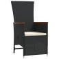 vidaXL 11-tlg. Garten-Essgruppe mit Kissen Schwarz Poly Rattan vidaXL 11-tlg. Garten-Essgruppe mit Kissen Schwarz Poly Rattan