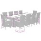 vidaXL 11-tlg. Garten-Essgruppe mit Kissen Schwarz Poly Rattan vidaXL 11-tlg. Garten-Essgruppe mit Kissen Schwarz Poly Rattan