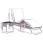 vidaXL Sonnenliegen 2 Stk. mit Tisch Braun Poly Rattan vidaXL Sonnenliegen 2 Stk. mit Tisch Braun Poly Rattan