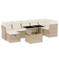 vidaXL 8-tlg. Garten-Sofagarnitur mit Kissen Beige Poly Rattan vidaXL 8-tlg. Garten-Sofagarnitur mit Kissen Beige Poly Rattan