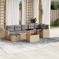 vidaXL 8-tlg. Garten-Sofagarnitur mit Kissen Beige Poly Rattan vidaXL 8-tlg. Garten-Sofagarnitur mit Kissen Beige Poly Rattan