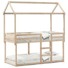 vidaXL Etagenbett ohne Matratze 90x200 cm Massivholz Kiefer