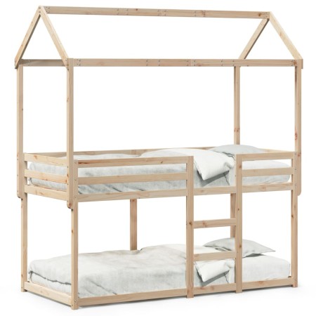 vidaXL Etagenbett ohne Matratze 90x200 cm Massivholz Kiefer