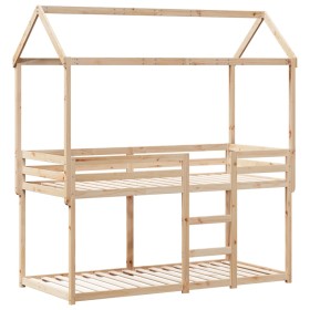 vidaXL Etagenbett ohne Matratze 90x200 cm Massivholz Kiefer