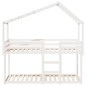 vidaXL Etagenbett mit Dach Weiß 90x190 cm Massivholz Kiefer vidaXL Etagenbett mit Dach Weiß 90x190 cm Massivholz Kiefer