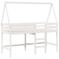 vidaXL Hochbett mit Leiter und Dach Weiß 90x190 cm Massivholz Kiefer vidaXL Hochbett mit Leiter und Dach Weiß 90x190 cm Massivholz Kiefer