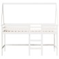 vidaXL Hochbett mit Leiter und Dach Weiß 90x190 cm Massivholz Kiefer vidaXL Hochbett mit Leiter und Dach Weiß 90x190 cm Massivholz Kiefer