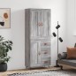 Highboard Grau Sonoma 69,5x34x180 cm Holzwerkstoff Highboard Grau Sonoma 69,5x34x180 cm Holzwerkstoff