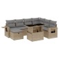 vidaXL 8-tlg. Garten-Sofagarnitur mit Kissen Beige Poly Rattan vidaXL 8-tlg. Garten-Sofagarnitur mit Kissen Beige Poly Rattan