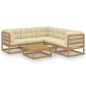 vidaXL 6-tlg. Garten-Lounge-Set mit Kissen Massivholz Kiefer vidaXL 6-tlg. Garten-Lounge-Set mit Kissen Massivholz Kiefer