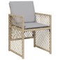 vidaXL Gartenstühle mit Kissen 4 Stk. Beigemischung Poly Rattan vidaXL Gartenstühle mit Kissen 4 Stk. Beigemischung Poly Rattan