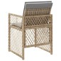 vidaXL Gartenstühle mit Kissen 4 Stk. Beigemischung Poly Rattan vidaXL Gartenstühle mit Kissen 4 Stk. Beigemischung Poly Rattan