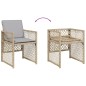 vidaXL Gartenstühle mit Kissen 4 Stk. Beigemischung Poly Rattan vidaXL Gartenstühle mit Kissen 4 Stk. Beigemischung Poly Rattan
