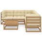 vidaXL 6-tlg. Garten-Lounge-Set mit Kissen Massivholz Kiefer vidaXL 6-tlg. Garten-Lounge-Set mit Kissen Massivholz Kiefer
