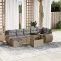 vidaXL 8-tlg. Garten-Sofagarnitur mit Kissen Beige Poly Rattan vidaXL 8-tlg. Garten-Sofagarnitur mit Kissen Beige Poly Rattan