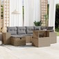 vidaXL 7-tlg. Garten-Sofagarnitur mit Kissen Beige Poly Rattan vidaXL 7-tlg. Garten-Sofagarnitur mit Kissen Beige Poly Rattan