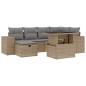 vidaXL 7-tlg. Garten-Sofagarnitur mit Kissen Beige Poly Rattan vidaXL 7-tlg. Garten-Sofagarnitur mit Kissen Beige Poly Rattan