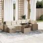 vidaXL 8-tlg. Garten-Sofagarnitur mit Kissen Beige Poly Rattan vidaXL 8-tlg. Garten-Sofagarnitur mit Kissen Beige Poly Rattan