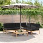 vidaXL 4-tlg. Garten-Sofagarnitur aus Paletten mit Kissen Akazienholz vidaXL 4-tlg. Garten-Sofagarnitur aus Paletten mit Kissen Akazienholz