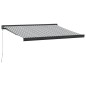 vidaXL Markise Einziehbar Anthrazit & Weiß 3,5x2,5 m Stoff & Aluminium vidaXL Markise Einziehbar Anthrazit & Weiß 3,5x2,5 m Stoff & Aluminium