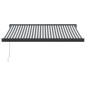 vidaXL Markise Einziehbar Anthrazit & Weiß 3,5x2,5 m Stoff & Aluminium vidaXL Markise Einziehbar Anthrazit & Weiß 3,5x2,5 m Stoff & Aluminium