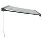 vidaXL Markise Einziehbar Anthrazit & Weiß 3,5x2,5 m Stoff & Aluminium vidaXL Markise Einziehbar Anthrazit & Weiß 3,5x2,5 m Stoff & Aluminium