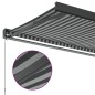 vidaXL Markise Einziehbar Anthrazit & Weiß 3,5x2,5 m Stoff & Aluminium vidaXL Markise Einziehbar Anthrazit & Weiß 3,5x2,5 m Stoff & Aluminium
