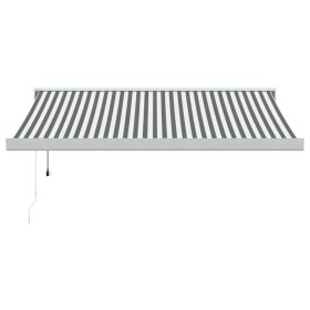 vidaXL Markise Einziehbar Anthrazit & Weiß 3,5x2,5 m Stoff & Aluminium