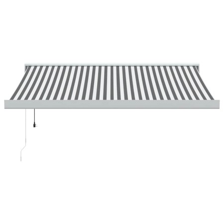 vidaXL Markise Einziehbar Anthrazit & Weiß 3,5x2,5 m Stoff & Aluminium