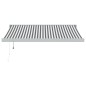 vidaXL Markise Einziehbar Anthrazit & Weiß 3,5x2,5 m Stoff & Aluminium