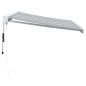 vidaXL Markise Einziehbar Anthrazit & Weiß 3,5x2,5 m Stoff & Aluminium