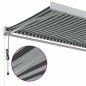 vidaXL Markise Einziehbar Anthrazit und Weiß 4,5x3 m Stoff & Aluminium