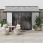 vidaXL Markise Einziehbar Anthrazit und Weiß 4,5x3 m Stoff & Aluminium vidaXL Markise Einziehbar Anthrazit und Weiß 4,5x3 m Stoff & Aluminium