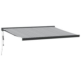 vidaXL Markise Einziehbar Anthrazit und Weiß 4,5x3 m Stoff & Aluminium