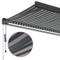 vidaXL Markise Einziehbar Anthrazit und Weiß 4,5x3 m Stoff & Aluminium vidaXL Markise Einziehbar Anthrazit und Weiß 4,5x3 m Stoff & Aluminium