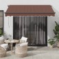 vidaXL Markise Manuell mit LED Braun 300x250 cm vidaXL Markise Manuell mit LED Braun 300x250 cm