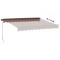 vidaXL Markise Manuell mit LED Braun 300x250 cm vidaXL Markise Manuell mit LED Braun 300x250 cm