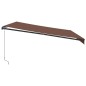 vidaXL Markise Manuell mit LED Braun 450x300 cm vidaXL Markise Manuell mit LED Braun 450x300 cm