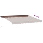 vidaXL Markise Manuell mit LED Braun 450x300 cm vidaXL Markise Manuell mit LED Braun 450x300 cm
