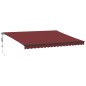 vidaXL Markise Automatisch mit LED Weinrot 450x350 cm vidaXL Markise Automatisch mit LED Weinrot 450x350 cm