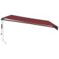 vidaXL Markise Automatisch mit LED Weinrot 450x350 cm vidaXL Markise Automatisch mit LED Weinrot 450x350 cm