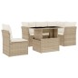 vidaXL 6-tlg. Garten-Sofagarnitur mit Kissen Beige Poly Rattan vidaXL 6-tlg. Garten-Sofagarnitur mit Kissen Beige Poly Rattan